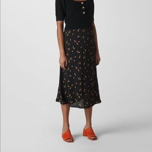 NWT Whistles Microfloral Midi Skirt